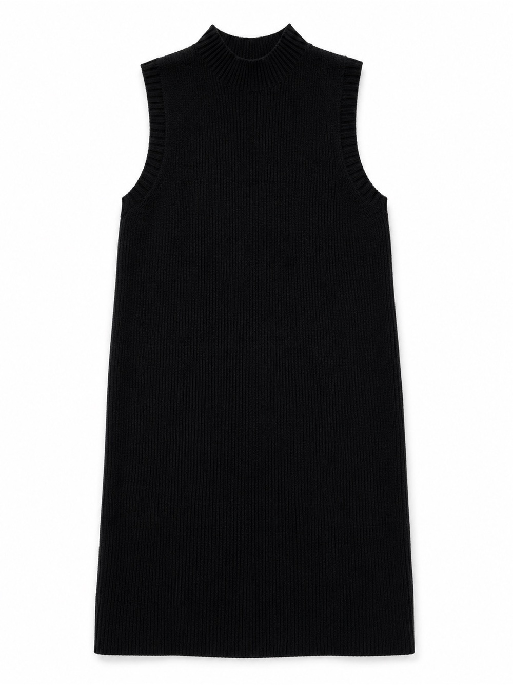 Sleeveless Black Knit Shift Dress William B